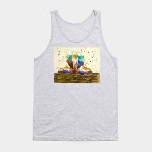 Colourful Little Badger Posing Tank Top